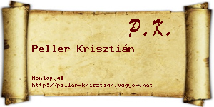 Peller Krisztián névjegykártya